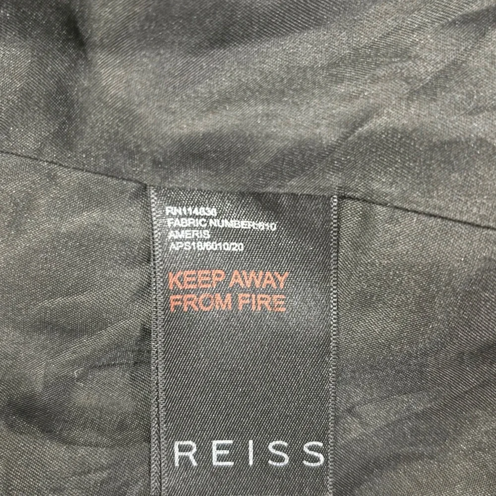 Reiss Womens Black Utility Blazer Jacket‎ Military Style Epaulettes Size XS